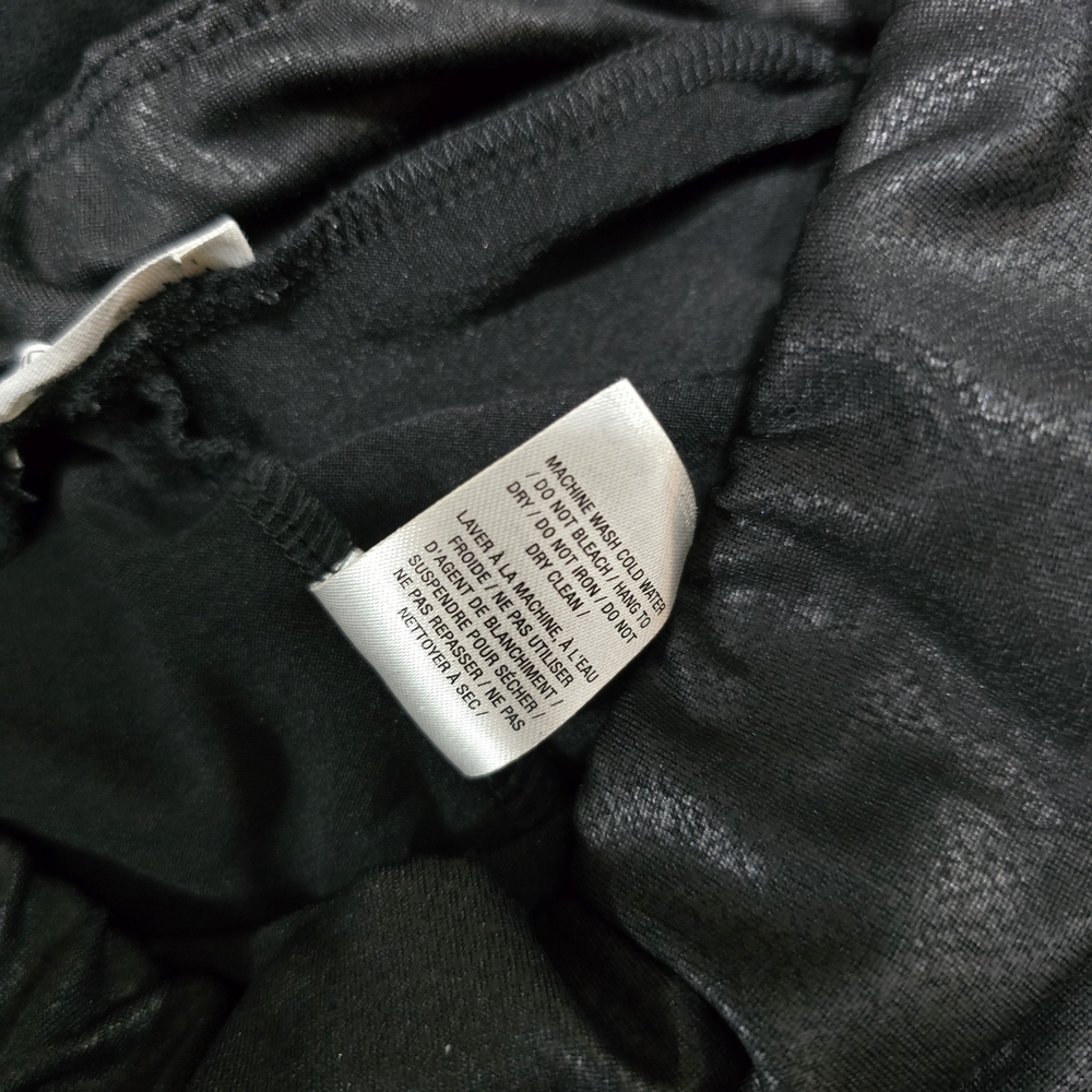 Ardene Washed Faux Leather Black Leggings - Picture 5 of 8